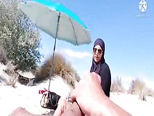 Hijab Mother Helps Son To Cum On Holiday And On The Beach...  Taboo