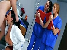 Doctor With King Size Boobs Angela White Rides On Dick In Front Of Nurses