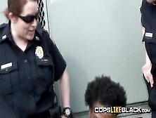 Slutty Milfs Took This Black Suspect To The Rooftop To Fuck Hard With Him.
