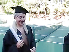 Teen Cuties Celebrate Their Graduation With A Lesbo Action