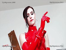 Sexy Italian Mistress In Red Latex