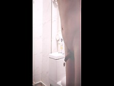 Naked Pissing In Toilet,  See How High Can I Pee!