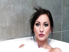 Isizzu Is Lying Naked In Soapy Bath