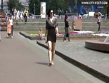 Ukrainian Girl Barefoot )