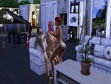 They Invited A Neighbors For Joint Sex Into The Family.  Three-Way Porn