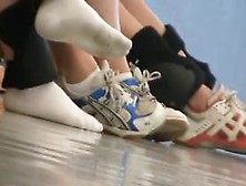 Cute Volleyballchick In White Socks