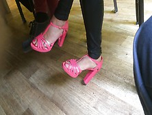 Gorgeous Feet In Pink High Heels