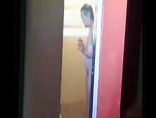 My Hot Stepmom Showering With The Door Open