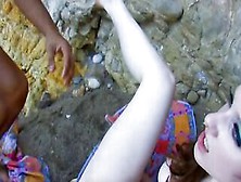 French Skinny 19 Year Old Gotten Anal Banged! Public At The Beach