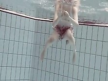 Blonde Goddess Okuneva Bald Cunt Underwater Swimming