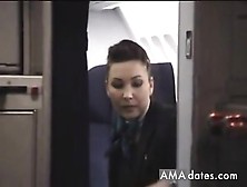 Air Hostess Flashing Awesome Tits And Ass To Colleagues