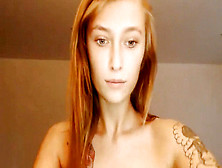 Tattoo Redhead From Russia Busts And Demonstrates Bod On Cam