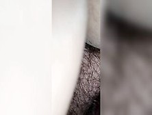 Hairy Amateur Lady Pooping In Closeup