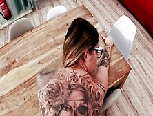 Big Tit Inked German Bombshell With Glasses Into A Pov Date