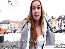 Super Hot Euro Amateur Flashes Tits And Gets Paid And Laid In Public