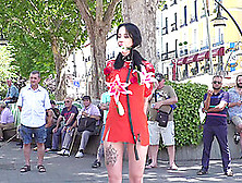 Inked Brunette Lilyan Red Tied Up And Humiliated In Public