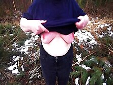 Tit Slapping In Snow