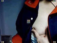 Noughty Milf Flashing Her Tits On Cam