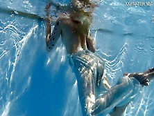 Nice Finnish Blonde Tattooed Pornstar Mimi Underwater