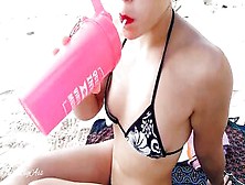 Drinking Peeing Inside Outside Beach Day Two -Aprilbigass-