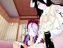 Overlord: Albedo And Shalltear Sexy Riding | Pov 3D |