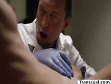 Slender Transsexual Crystal Thayer Gets Drilled In The Clinic Bareback
