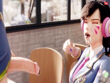 Sensational 3D Compilation: Overwatch's Dva Gives A Mind-Blowing Blowjob In An Uncensored Hentai Threesome