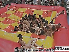Bizarre – Subtitled Huge Group Of Japanese Nudists Oil Wrestling