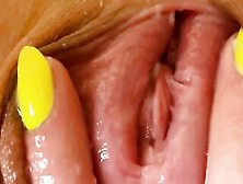 Insane Close Up Creamy Leaking Vagina.  Juice Is Flowing Out Of My Vagina When I Masturbate Pov