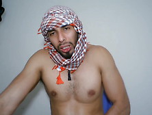 Hot Muscular Arab Jerks Off And Cums