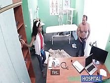 Ebony Babe Went To Her Doctor's Office Because He Knows How To Make Her Feel Good