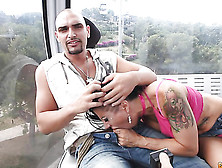Busty Chick In Pink Sucks Cock And Gets Pounded In A Gondola.