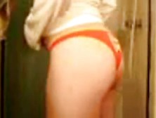 Skinny Girl Pooping In Red Panties