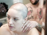 Slut Gets Fucked While Shaving Her Head