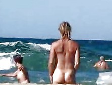 Transexual In Nude Beach With Anal Jewel Rosebud