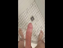 Large Penis Pissing In The Shower