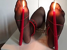 Candle Nylon Foot Torture