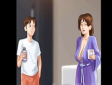Naughty Landlady In Summertime Saga Keeps Teasing Him With Her Massive Melons - Gameplay Part 22