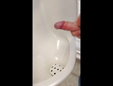 Young Boy Jerking And Cumming In Urinal