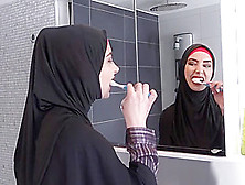 Czech Muslim Bitch Freya Dee Was Surprised In The Bathroom.