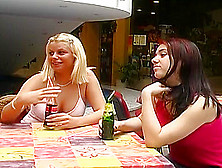 Elena And Valery Doing A Threesome With A Lucky Guy