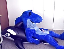 Blueup Shark In Shark Vs Orca Whale Fursuit Inflation Blowup