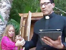 Curvy Blonde Latina Girl Fucked By A Priest