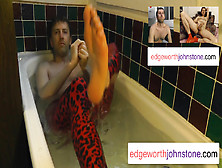 John Stone - Edgeworth Soapy Big Feet In The Bath.  Bathing Male Foot Fetish Dilf Closeup.  Mans Feet