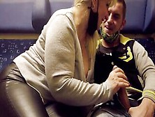 Exciting Journey Rides On The Train With Anna Valentine - Outside Oral Sex