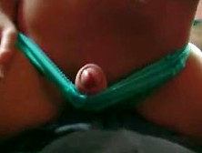 Hot Chick Using Her Panties Sucking Her Bf Off!