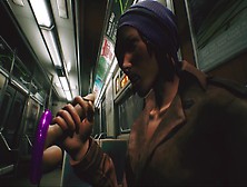 (Unreal Engine Animation) Public Footjob In Subway