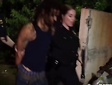 Muscular Black Stud Fucking Two Busty Police Officers