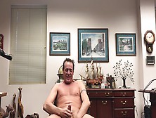 Cmnm - Got Naked And Jacked Off For A Clothed Guy To Watch.  You Can Hear Him Talking Behind Camera