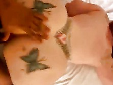 Tattoed Thick Shemale Fucked By Bbc Then Face Fucks Him